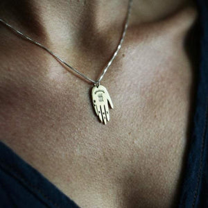 Lima-Lima Jewellery - Palm Necklace - Brass / Sterling Silver