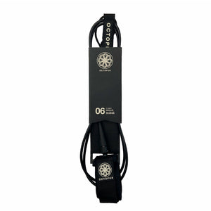 Octopus Medium Surfboard Leash 6' - Black