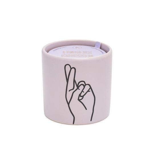 Paddywax Impressions Ceramic Candle 5.75 oz - Crossed Fingers