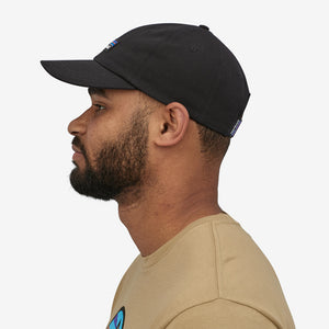 Patagonia 'P-6 Label' Trad Cap - Organic Cotton & NetPlus® - Black