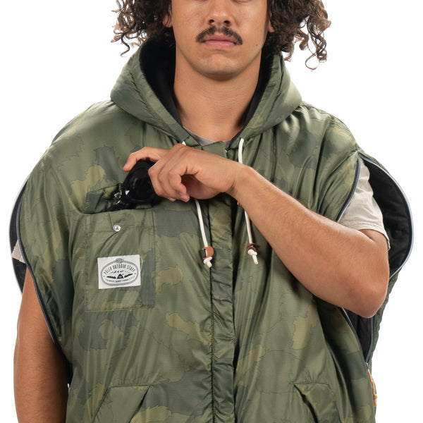 Poler Reversible Napsack - Black / Furry Camo