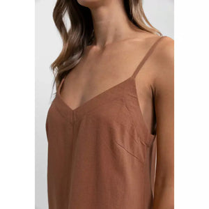 Rhythm Classic Mini Dress - Baked Clay