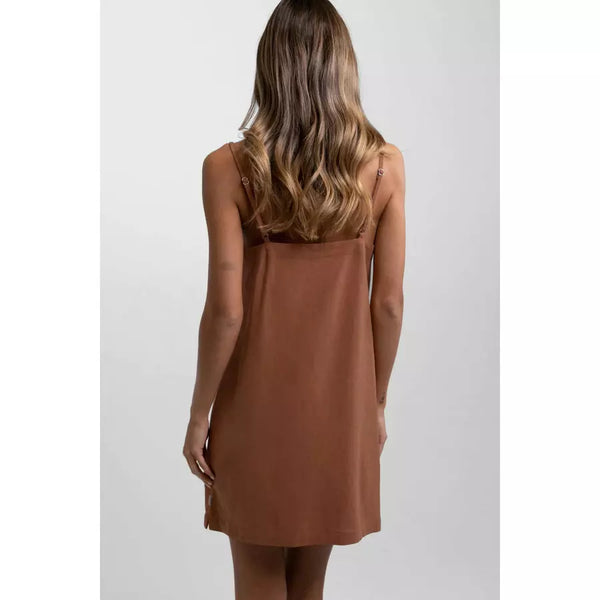 Rhythm Classic Mini Dress - Baked Clay