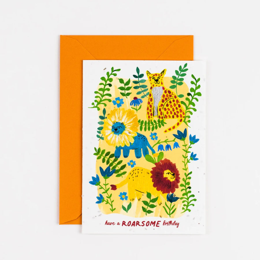 Ruby & Bo 'Roarsome Birthday' Plantable Seed Card