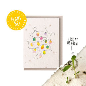 Ruby & Bo 'Christmas Lights' Plantable Notecard