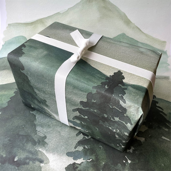 Ruby & Bo 'Winter Forest' Recycled Gift Wrap & Plantable Tag Set