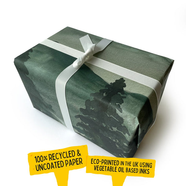 Ruby & Bo 'Winter Forest' Recycled Gift Wrap & Plantable Tag Set