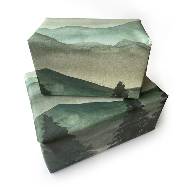 Ruby & Bo 'Winter Forest' Recycled Gift Wrap & Plantable Tag Set