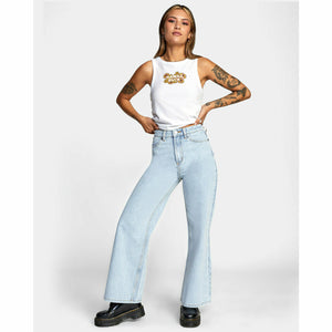 RVCA Coco Wide Leg Denim Jeans - Light Vintage Wash