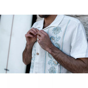 Rhythm Cairo Cuban Linen SS Shirt - Natural
