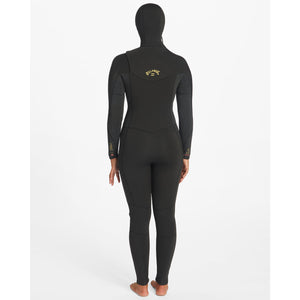 Billabong Women's Synergy 5/4mm Hooded Wetsuit - Wild Black