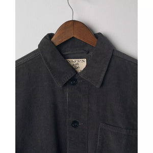 USKEES #3001 Buttoned Organic Cord Overshirt - Faded Black