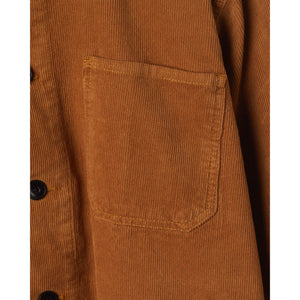 USKEES #3001 Buttoned Organic Cord Overshirt - Tan