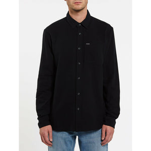 Volcom 'Caden' Long Sleeve Shirt - Solid Black