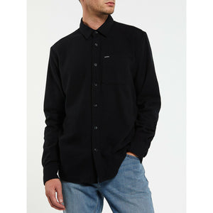 Volcom 'Caden' Long Sleeve Shirt - Solid Black