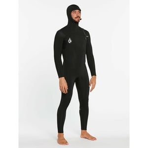 Volcom 'Modulator' Premium Hooded Chest Zip Wetsuit 4/3mm - Black