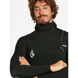 Volcom 'Modulator' Premium Hooded Chest Zip Wetsuit 4/3mm - Black